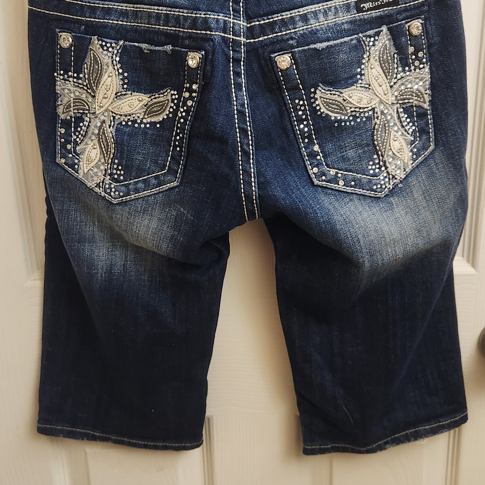 Miss Me Navy Embellished Women's Shorts